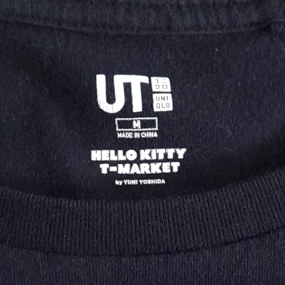 Hello Kitty Uniqlo UT Yuni Yoshida T-Market T-Shirt Medium Black - Picture 8 of 11